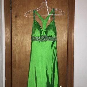 Emerald green gorgeous prom gown